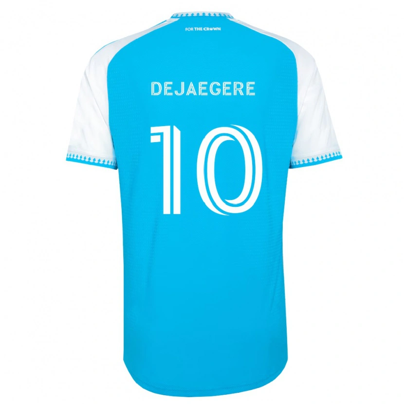 Danxen Homme Maillot Brecht Dejaegere #10 Bleu Ciel Blanc Noir Tenues Domicile 2026/27 T-Shirt