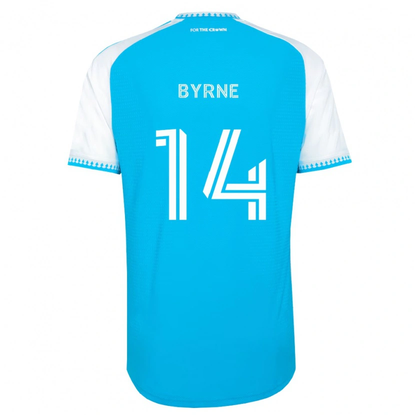 Danxen Homme Maillot Nathan Byrne #14 Bleu Ciel Blanc Noir Tenues Domicile 2026/27 T-Shirt