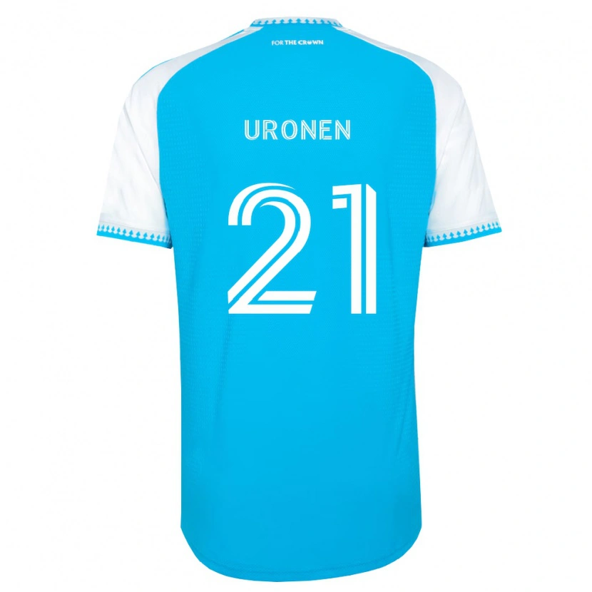 Danxen Homme Maillot Jere Uronen #21 Bleu Ciel Blanc Noir Tenues Domicile 2026/27 T-Shirt