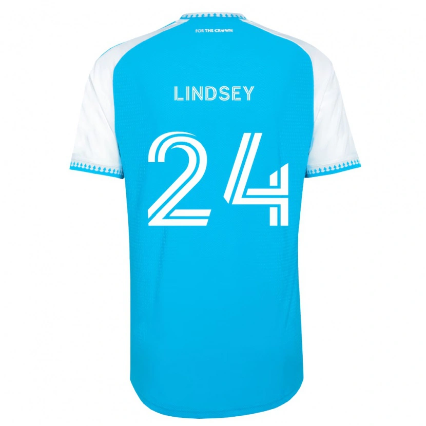 Danxen Homme Maillot Jaylin Lindsey #24 Bleu Ciel Blanc Noir Tenues Domicile 2026/27 T-Shirt
