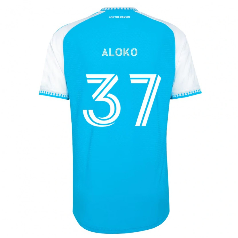 Danxen Homme Maillot Rodolfo Aloko #37 Bleu Ciel Blanc Noir Tenues Domicile 2026/27 T-Shirt