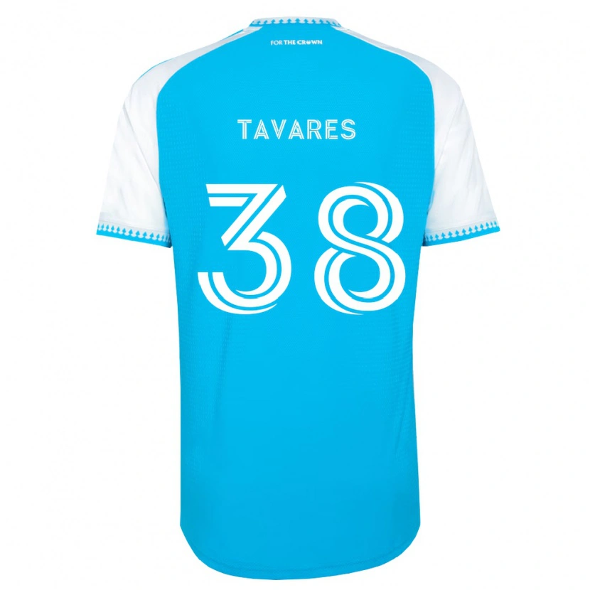 Danxen Homme Maillot Iuri Tavares #38 Bleu Ciel Blanc Noir Tenues Domicile 2026/27 T-Shirt