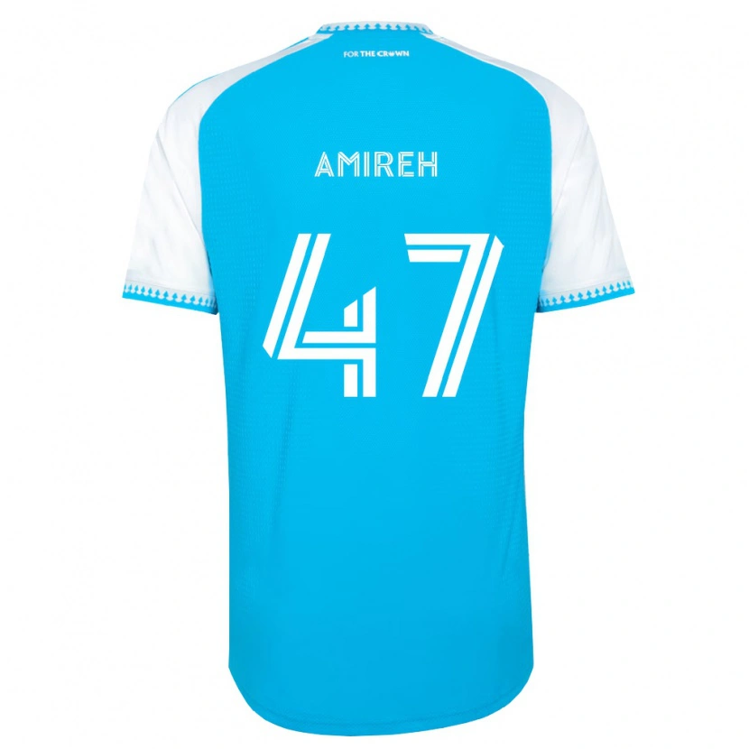 Danxen Homme Maillot Adam Amireh #47 Bleu Ciel Blanc Noir Tenues Domicile 2026/27 T-Shirt
