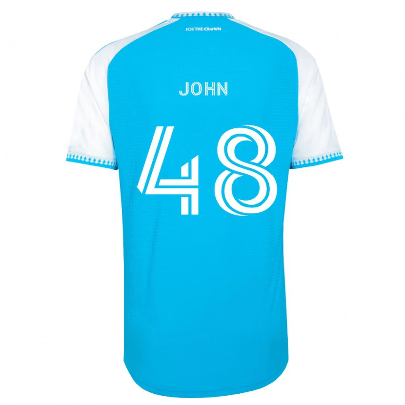 Danxen Homme Maillot Aron John #48 Bleu Ciel Blanc Noir Tenues Domicile 2026/27 T-Shirt