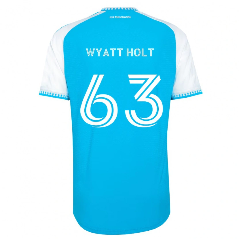 Danxen Homme Maillot Wyatt Holt #63 Bleu Ciel Blanc Noir Tenues Domicile 2026/27 T-Shirt
