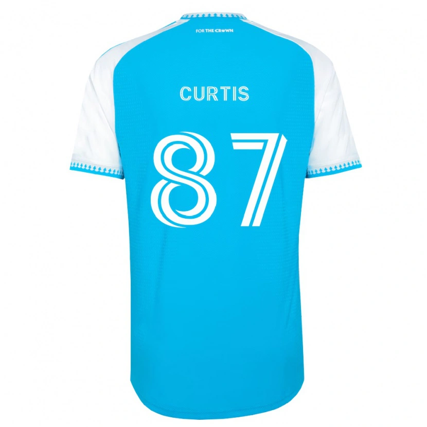 Danxen Homme Maillot Ethan Curtis #87 Bleu Ciel Blanc Noir Tenues Domicile 2026/27 T-Shirt
