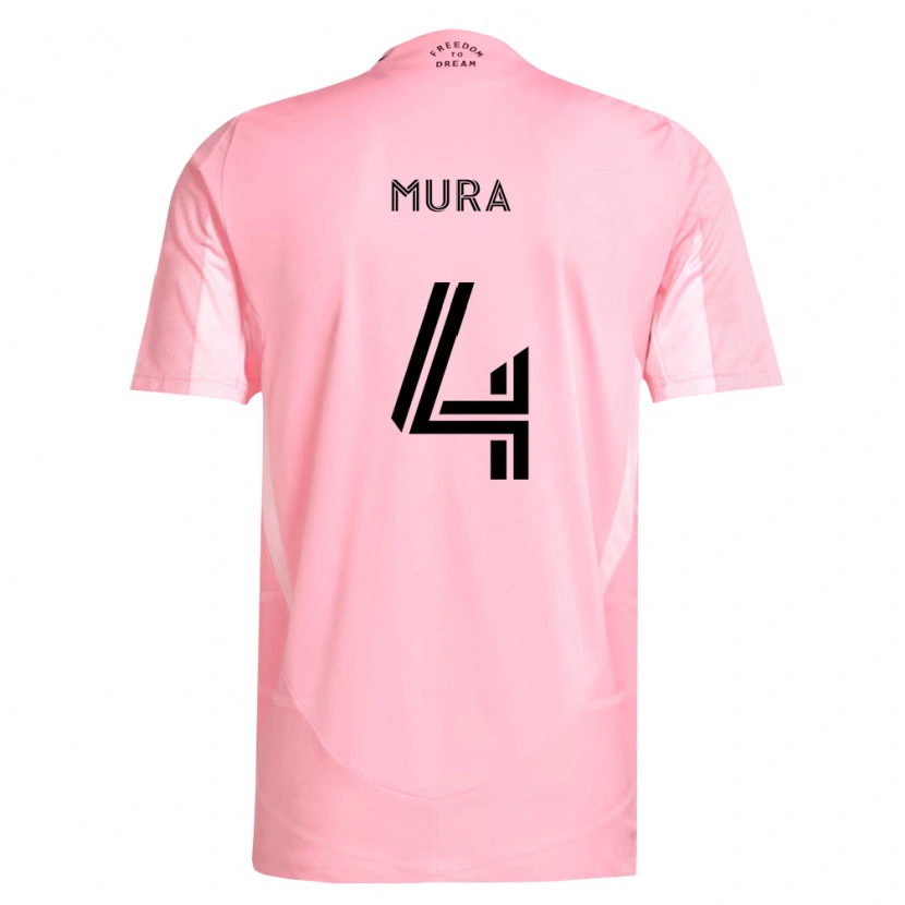 Danxen Homme Maillot Facundo Mura #4 Rose Noir Tenues Domicile 2026/27 T-Shirt