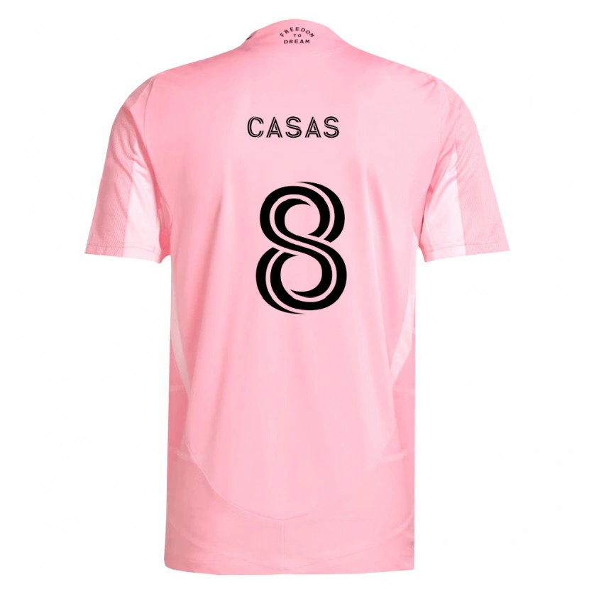 Danxen Homme Maillot Pep Casas #8 Rose Noir Tenues Domicile 2026/27 T-Shirt