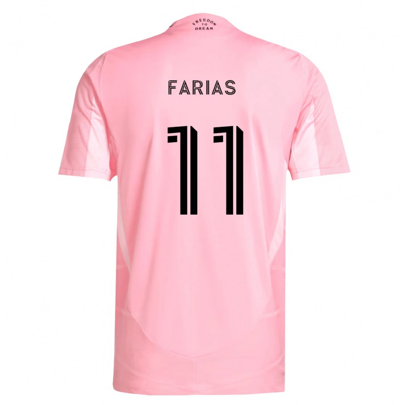 Danxen Homme Maillot Facundo Farías #11 Rose Noir Tenues Domicile 2026/27 T-Shirt