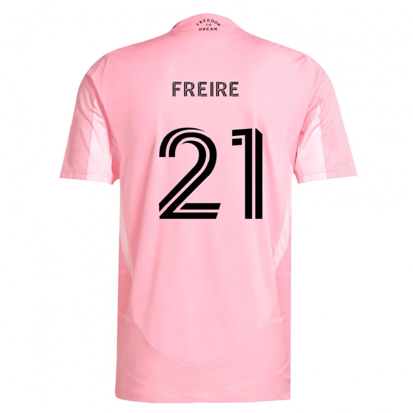 Danxen Homme Maillot Nicolas Freire #21 Rose Noir Tenues Domicile 2026/27 T-Shirt