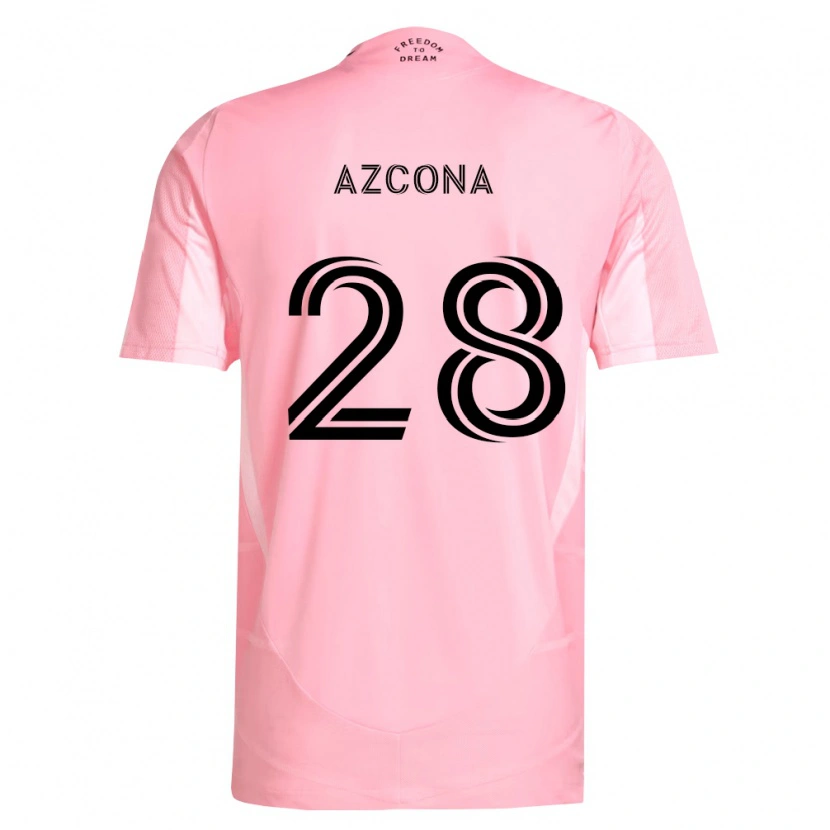 Danxen Homme Maillot Edison Azcona #28 Rose Noir Tenues Domicile 2026/27 T-Shirt