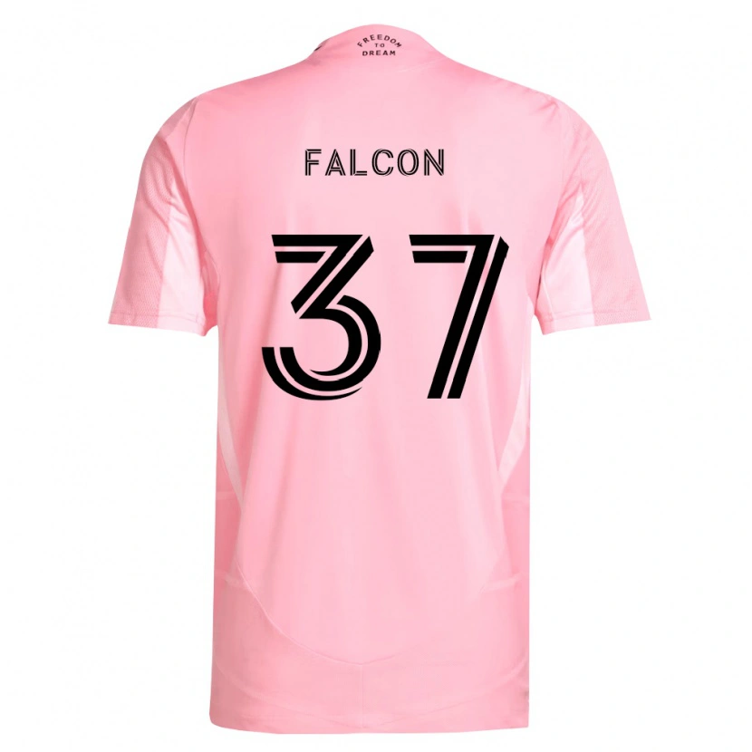 Danxen Homme Maillot Maximiliano Falcón #37 Rose Noir Tenues Domicile 2026/27 T-Shirt
