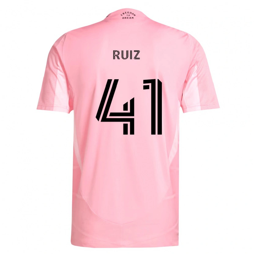Danxen Homme Maillot David Ruíz #41 Rose Noir Tenues Domicile 2026/27 T-Shirt