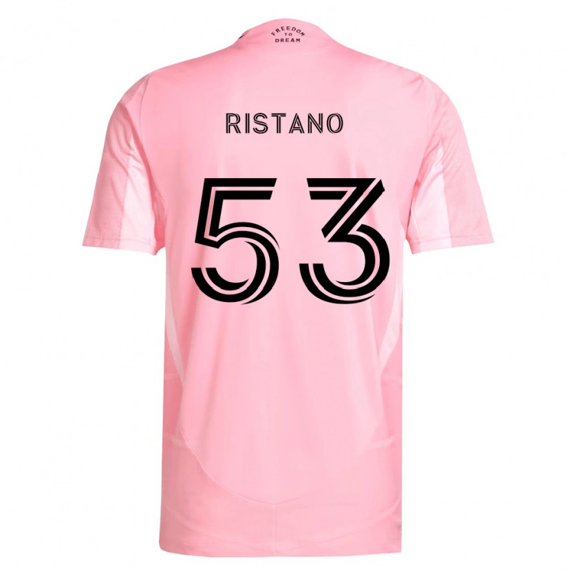 Danxen Homme Maillot Alejo Ristano #53 Rose Noir Tenues Domicile 2026/27 T-Shirt