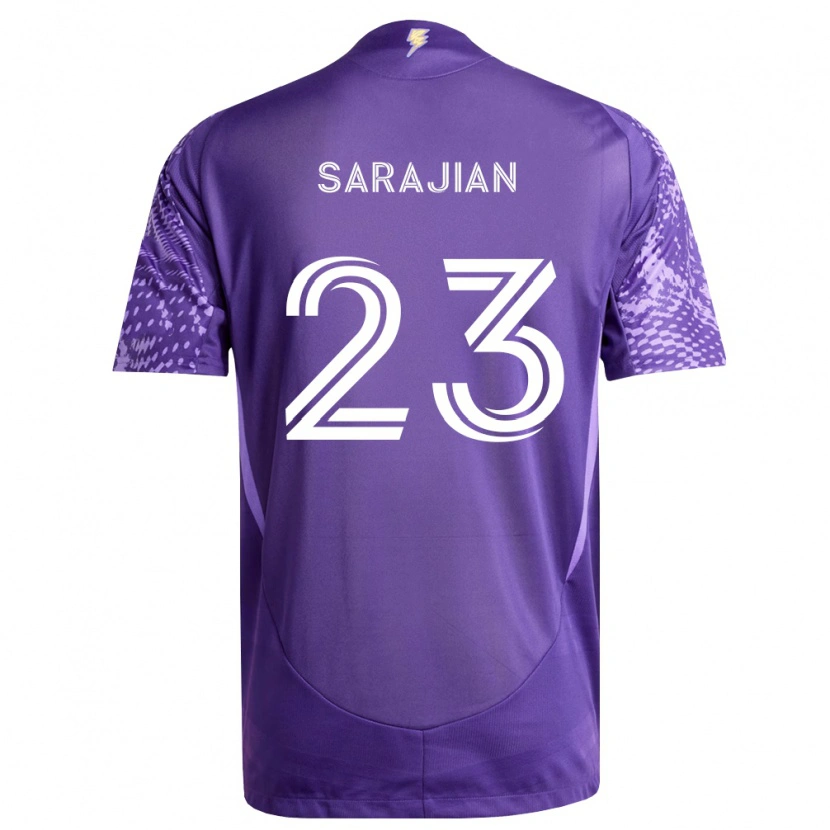 Danxen Homme Maillot Harvey Sarajian #23 Violet Blanc Tenues Domicile 2026/27 T-Shirt