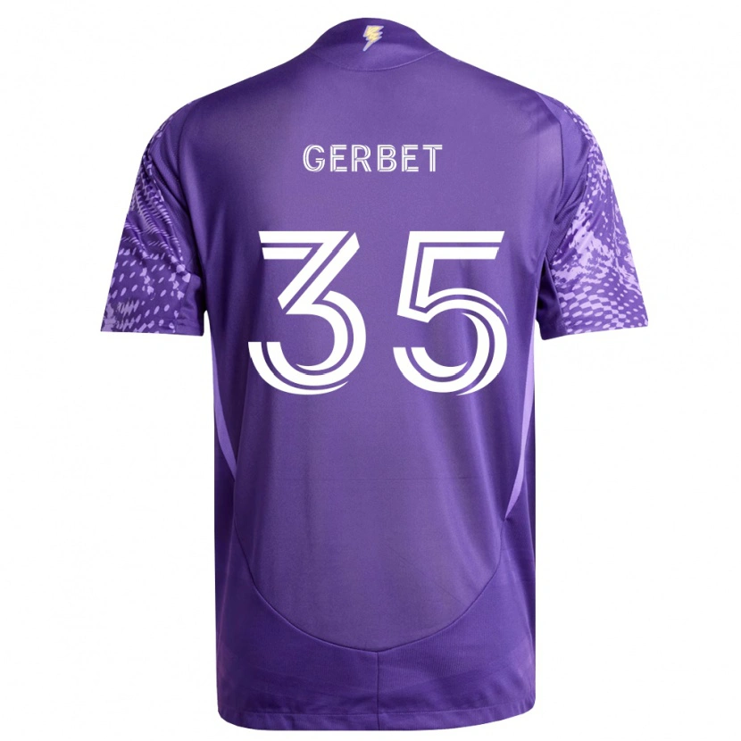 Danxen Homme Maillot Joran Gerbet #35 Violet Blanc Tenues Domicile 2026/27 T-Shirt