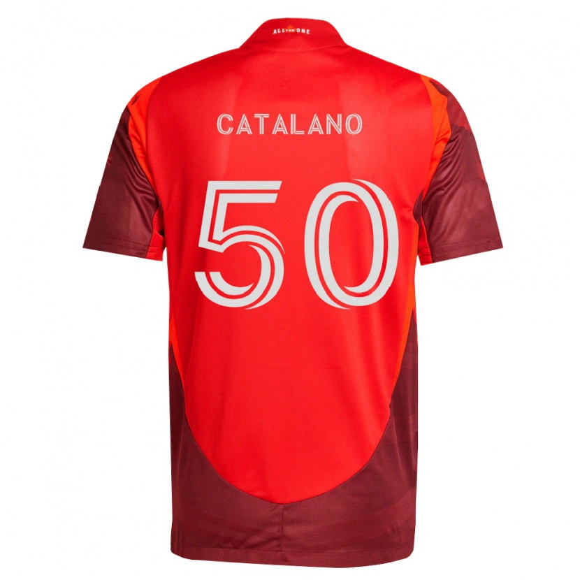 Danxen Homme Maillot Gianluca Catalano #50 Bourgogne Rouge Tenues Domicile 2026/27 T-Shirt