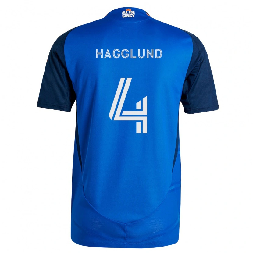 Danxen Homme Maillot Nick Hagglund #4 Bleu Royal Orange Tenues Domicile 2026/27 T-Shirt