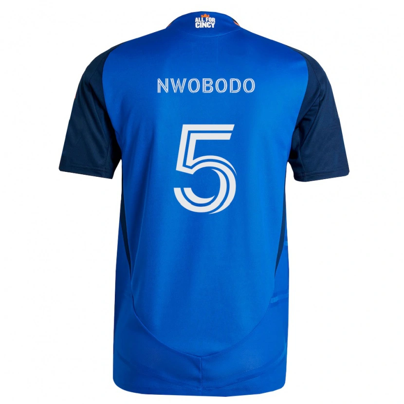 Danxen Homme Maillot Obinna Nwobodo #5 Bleu Royal Orange Tenues Domicile 2026/27 T-Shirt