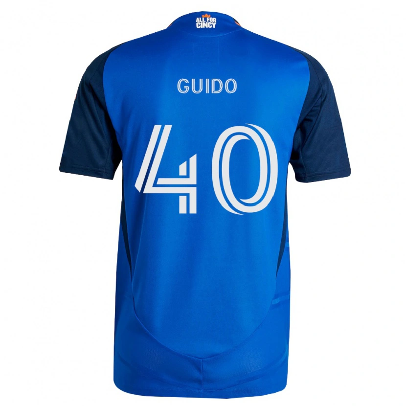 Danxen Homme Maillot Alejandro Guido #40 Bleu Royal Orange Tenues Domicile 2026/27 T-Shirt