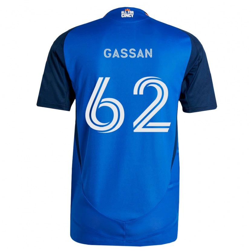 Danxen Homme Maillot Noah Gassan #62 Bleu Royal Orange Tenues Domicile 2026/27 T-Shirt
