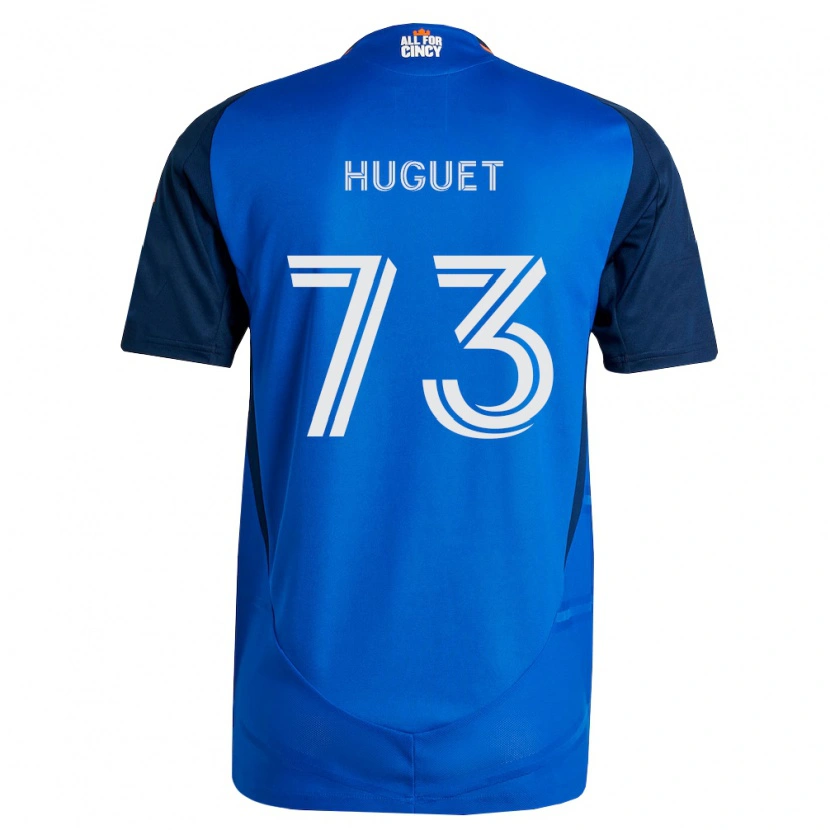 Danxen Homme Maillot Gaël Huguet #73 Bleu Royal Orange Tenues Domicile 2026/27 T-Shirt
