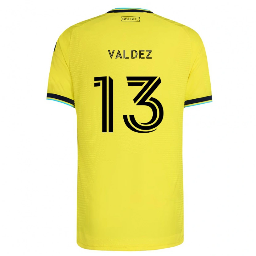 Danxen Homme Maillot Xavier Valdez #13 Jaune Vif Bleu Marine Tenues Domicile 2026/27 T-Shirt