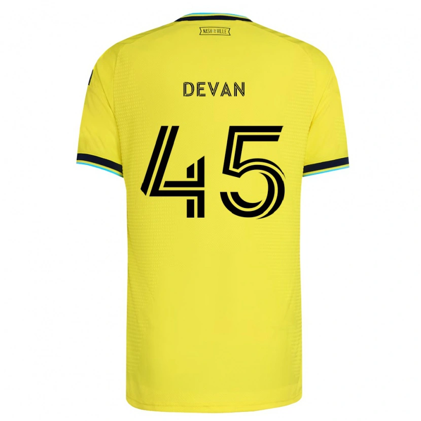 Danxen Homme Maillot Liam Devan #45 Jaune Vif Bleu Marine Tenues Domicile 2026/27 T-Shirt