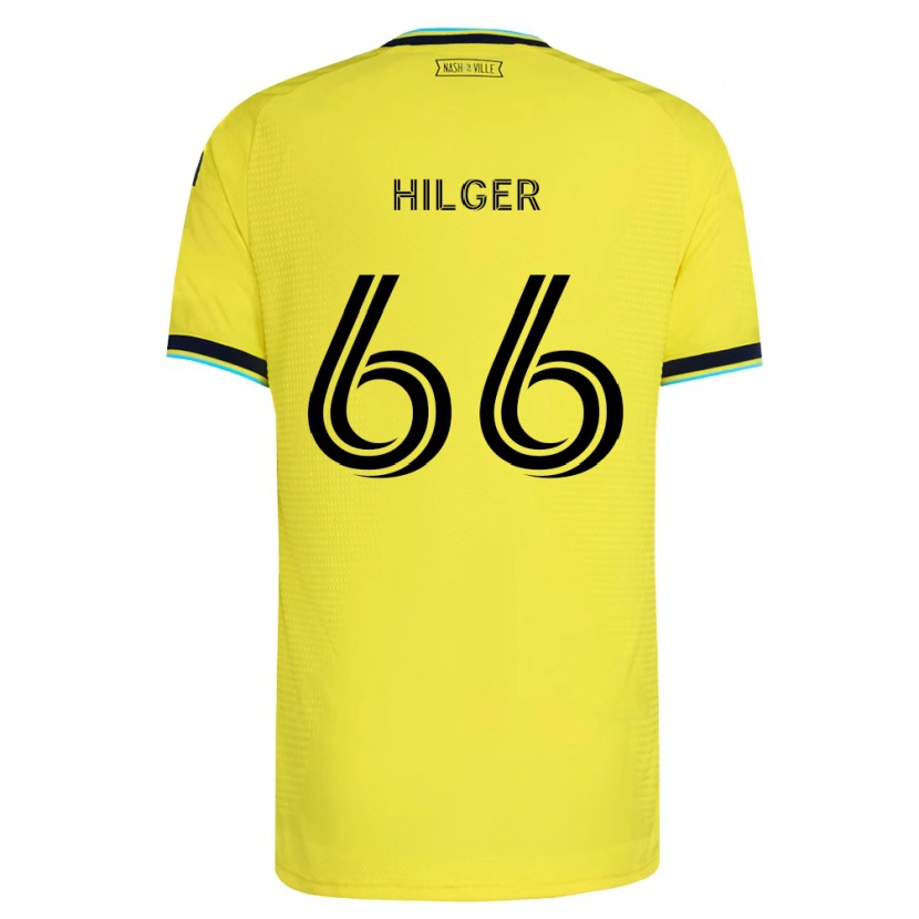 Danxen Homme Maillot Brooks Hilger #66 Jaune Vif Bleu Marine Tenues Domicile 2026/27 T-Shirt