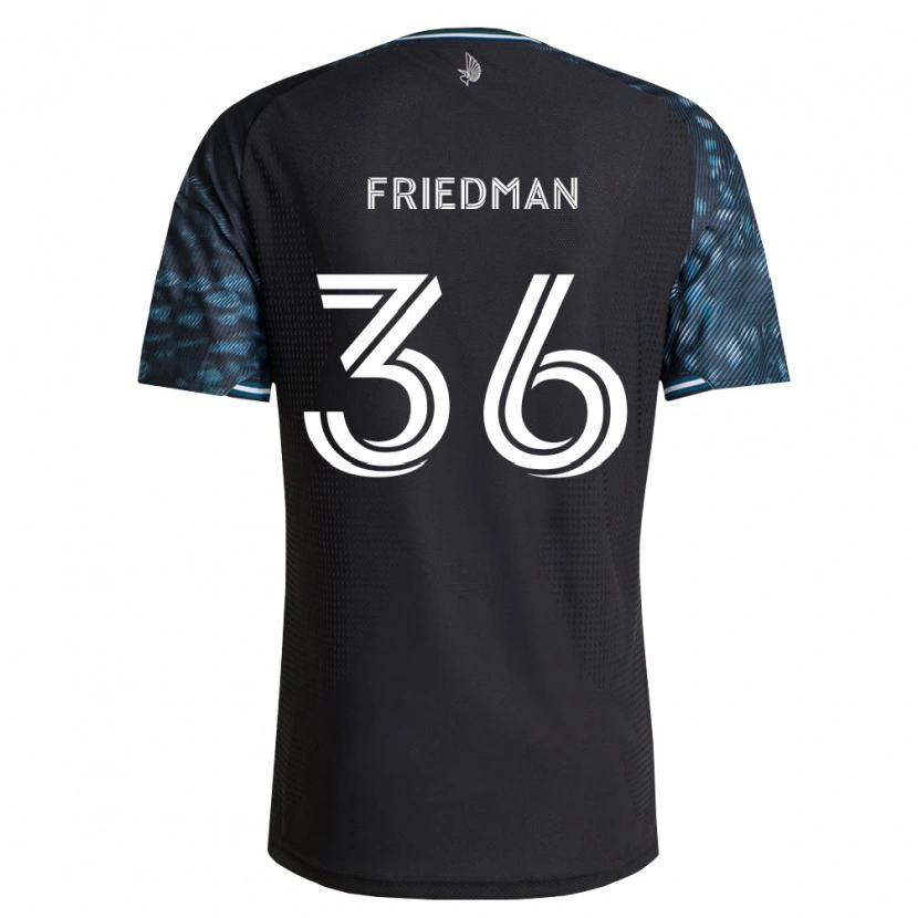 Danxen Homme Maillot Jakob Friedman #36 Noir Blanc Tenues Domicile 2026/27 T-Shirt