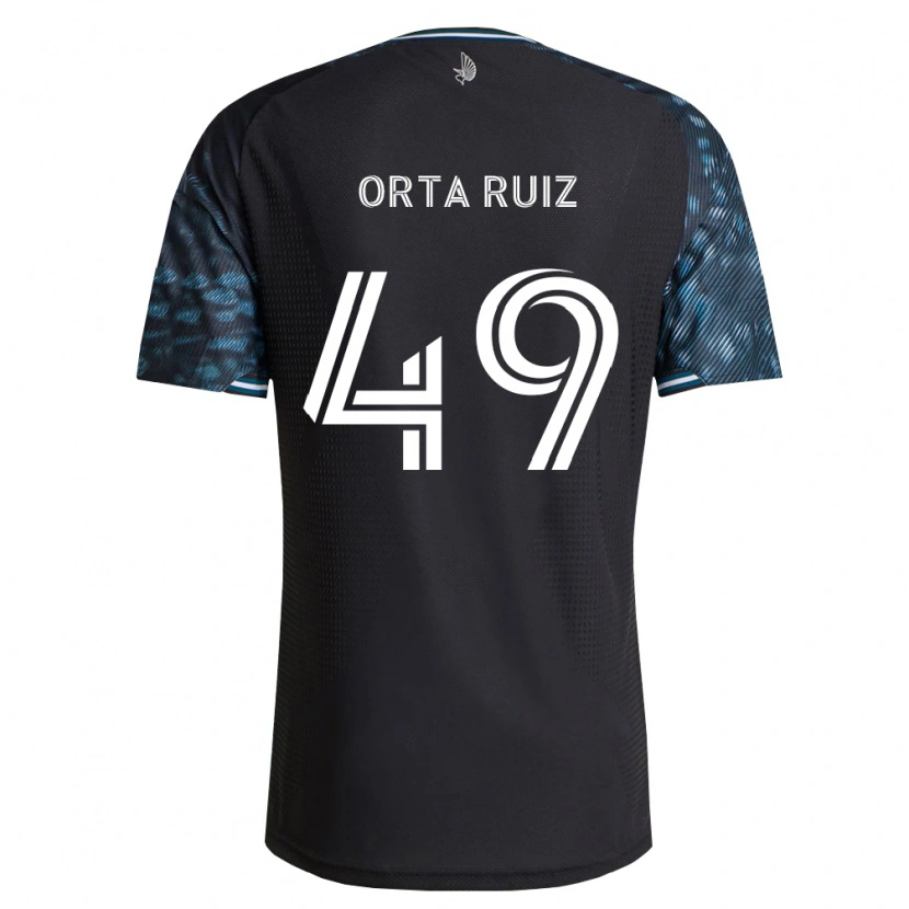 Danxen Homme Maillot Jose Orta Ruiz #49 Noir Blanc Tenues Domicile 2026/27 T-Shirt