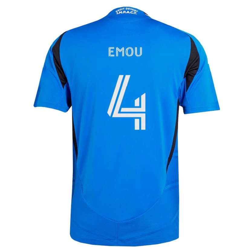 Danxen Homme Maillot Israel Emou #4 Bleu Blanc Noir Tenues Domicile 2026/27 T-Shirt