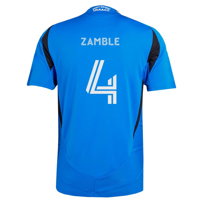 Danxen Homme Maillot Ulrich Zamble #4 Bleu Blanc Noir Tenues Domicile 2026/27 T-Shirt