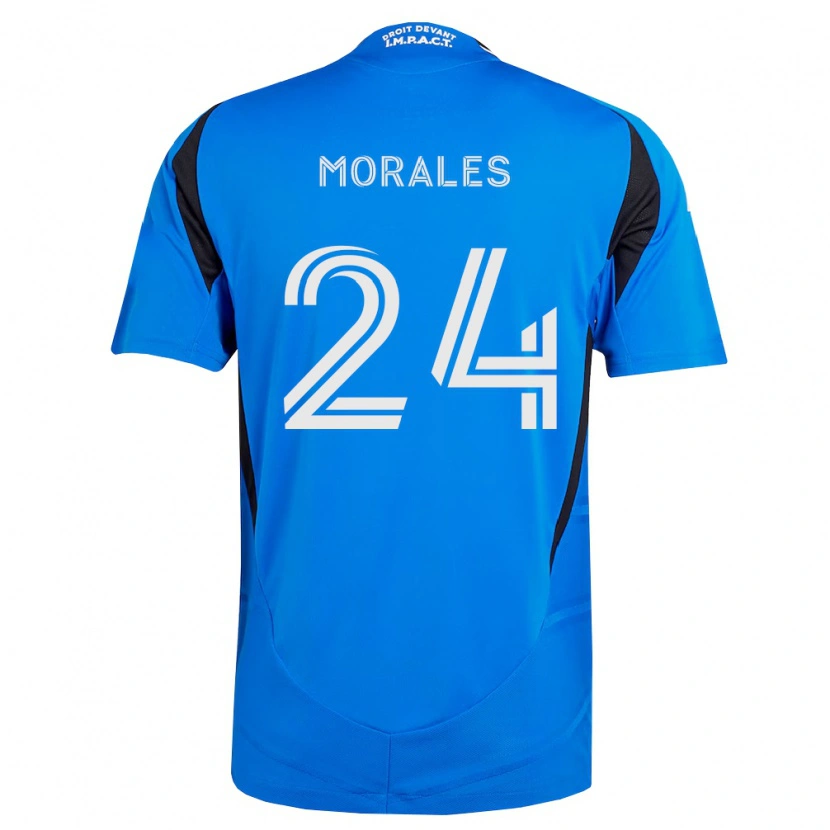Danxen Homme Maillot Efraín Morales #24 Bleu Blanc Noir Tenues Domicile 2026/27 T-Shirt