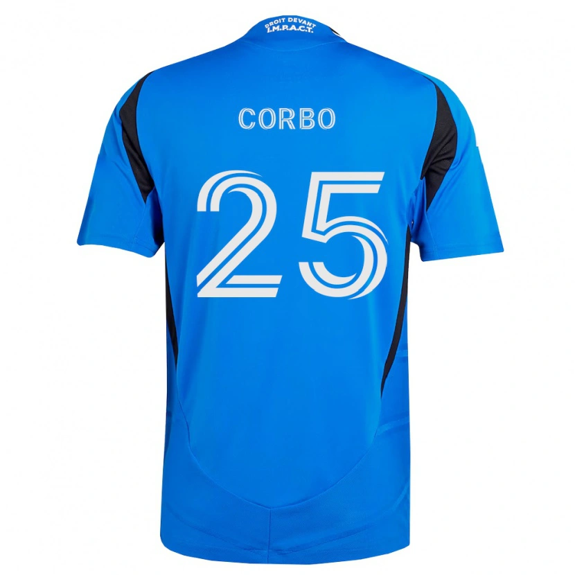 Danxen Homme Maillot Gabriele Corbo #25 Bleu Blanc Noir Tenues Domicile 2026/27 T-Shirt