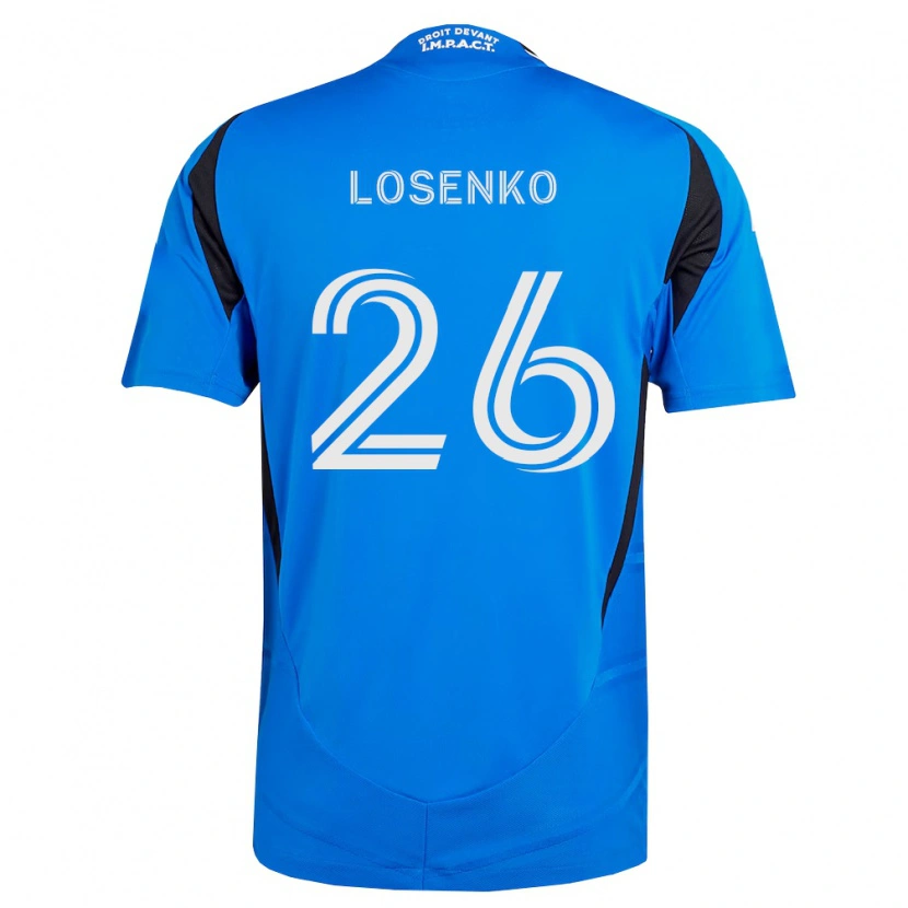 Danxen Homme Maillot Ivan Losenko #26 Bleu Blanc Noir Tenues Domicile 2026/27 T-Shirt