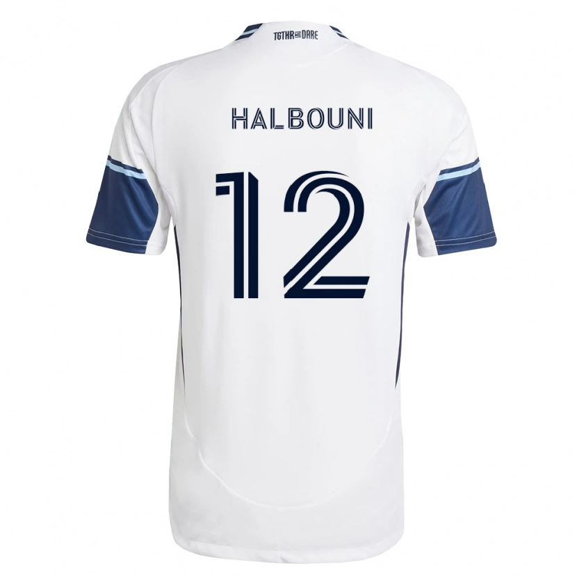 Danxen Homme Maillot Belal Halbouni #12 Blanc Bleu Royal Tenues Domicile 2026/27 T-Shirt