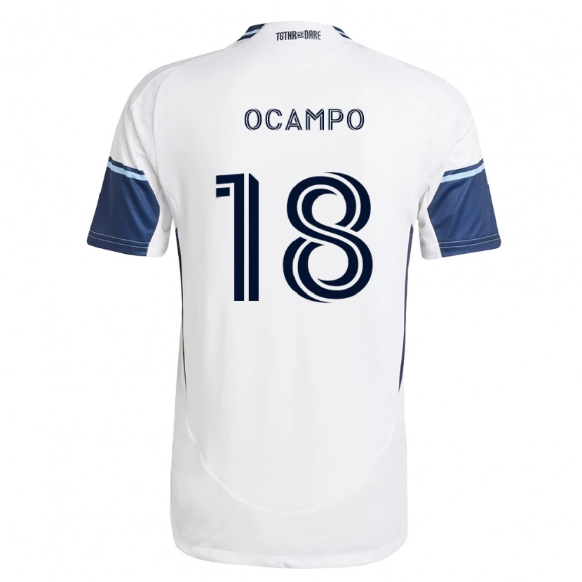 Danxen Homme Maillot Édier Ocampo #18 Blanc Bleu Royal Tenues Domicile 2026/27 T-Shirt