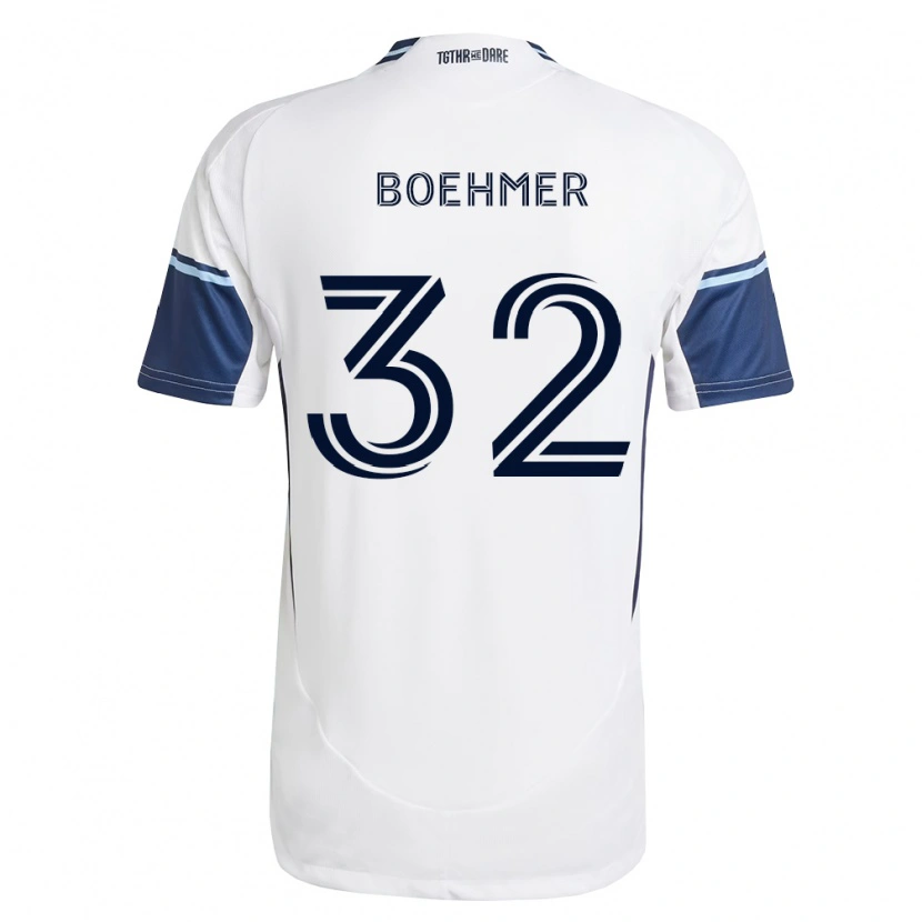Danxen Homme Maillot Isaac Boehmer #32 Blanc Bleu Royal Tenues Domicile 2026/27 T-Shirt