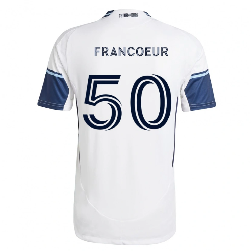 Danxen Homme Maillot Isaac Francoeur #50 Blanc Bleu Royal Tenues Domicile 2026/27 T-Shirt