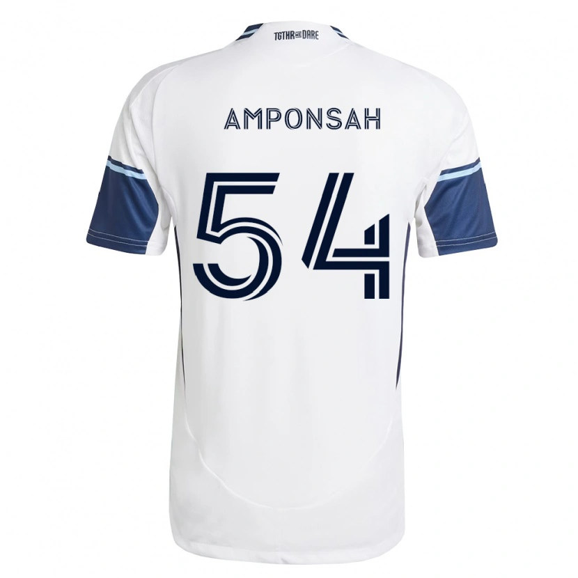 Danxen Homme Maillot Prince Amponsah #54 Blanc Bleu Royal Tenues Domicile 2026/27 T-Shirt