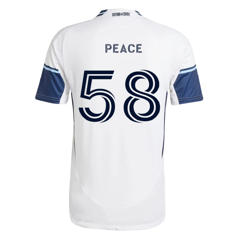 Danxen Homme Maillot Jesse Peace #58 Blanc Bleu Royal Tenues Domicile 2026/27 T-Shirt