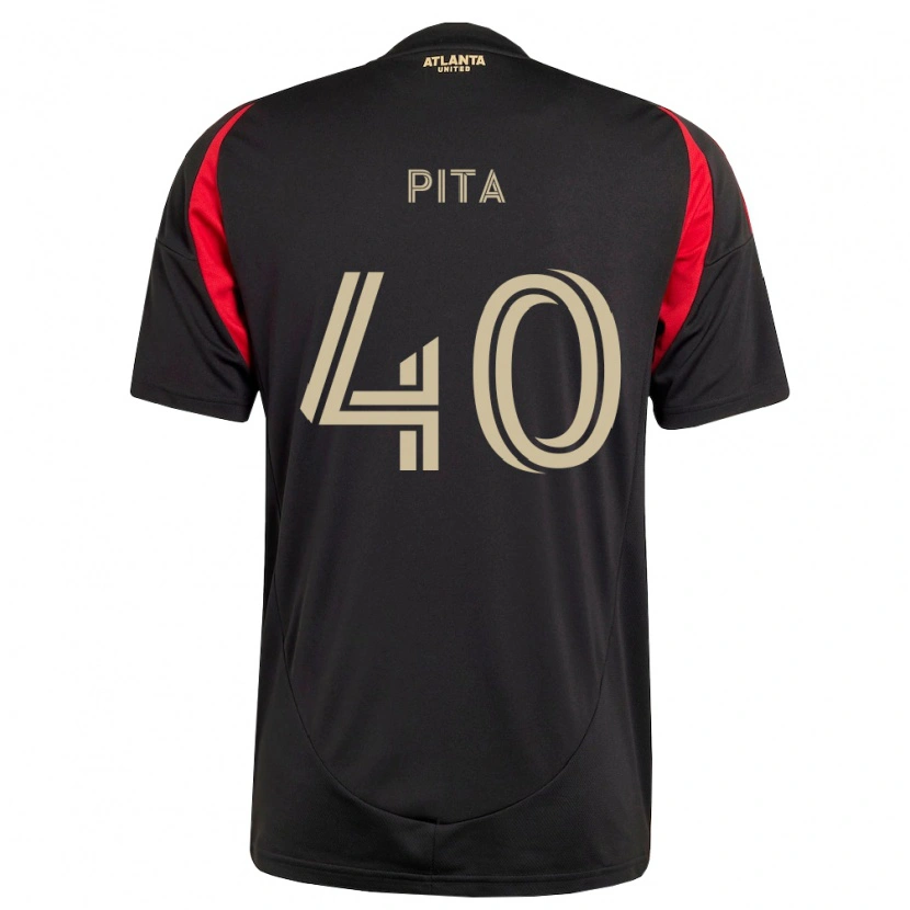 Danxen Homme Maillot Santiago Pita #40 Noir Rouge Tenues Domicile 2026/27 T-Shirt