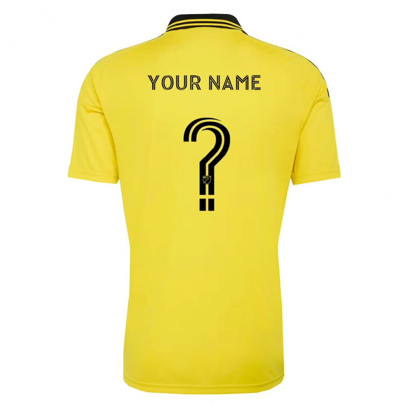 Danxen Homme Maillot Votre Nom #0 Jaune Noir Tenues Domicile 2026/27 T-Shirt