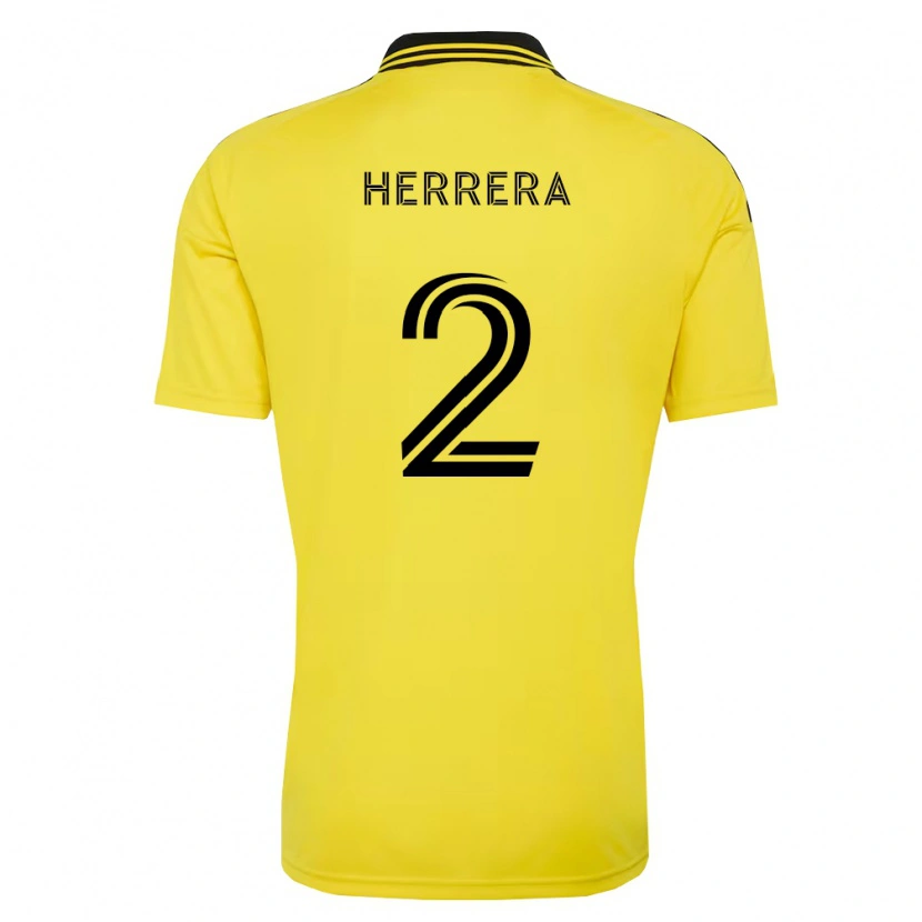 Danxen Homme Maillot Andrés Herrera #2 Jaune Noir Tenues Domicile 2026/27 T-Shirt