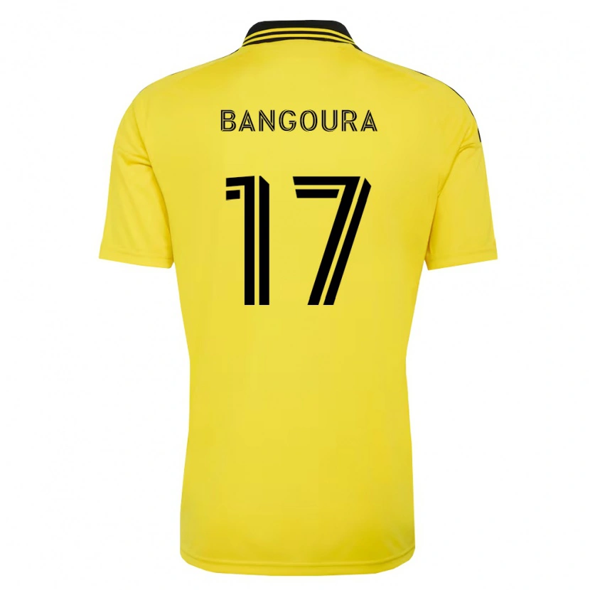 Danxen Homme Maillot Sekou Bangoura #17 Jaune Noir Tenues Domicile 2026/27 T-Shirt