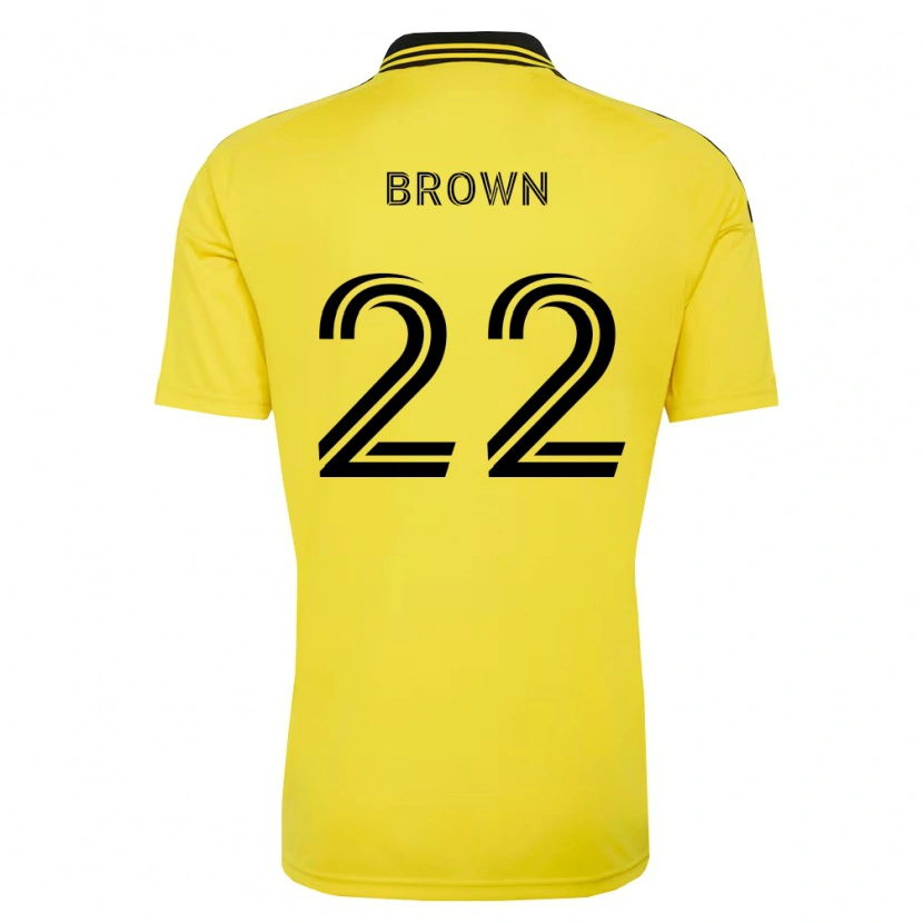 Danxen Homme Maillot Tristan Brown #22 Jaune Noir Tenues Domicile 2026/27 T-Shirt