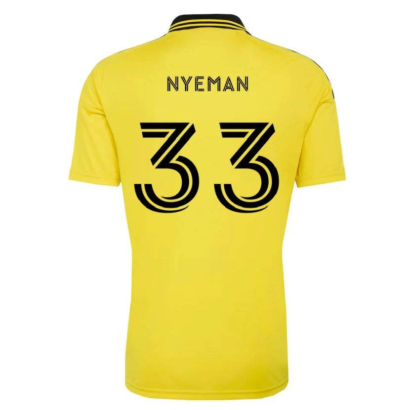 Danxen Homme Maillot Moses Nyeman #33 Jaune Noir Tenues Domicile 2026/27 T-Shirt