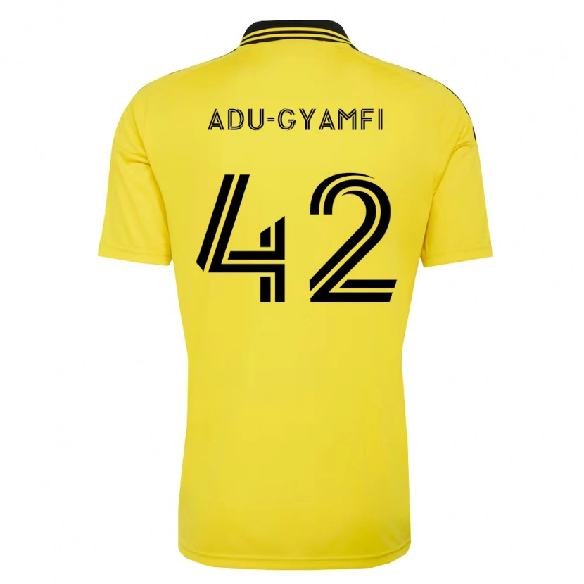 Danxen Homme Maillot Brent Adu-Gyamfi #42 Jaune Noir Tenues Domicile 2026/27 T-Shirt