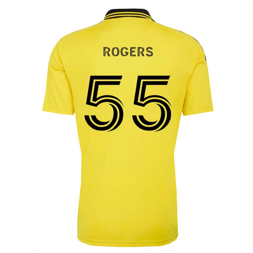 Danxen Homme Maillot Chris Rogers #55 Jaune Noir Tenues Domicile 2026/27 T-Shirt